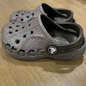 Crocs C8 Toddles Shoes - black sparkly